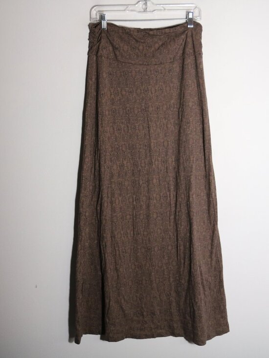 Toad&Co Dresses & Skirts - Toad & Co Chakalaka Maxi Skirt Womens Medium Brown Tencel Cotton Slouchy Boho